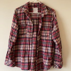 Maroon Plaid Button Down